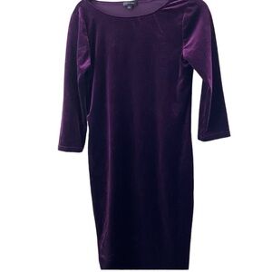 Spense velvet purple long sleeve mini dress size 4  goth